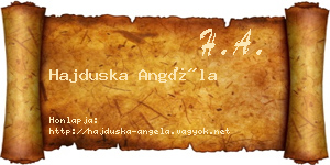 Hajduska Angéla névjegykártya